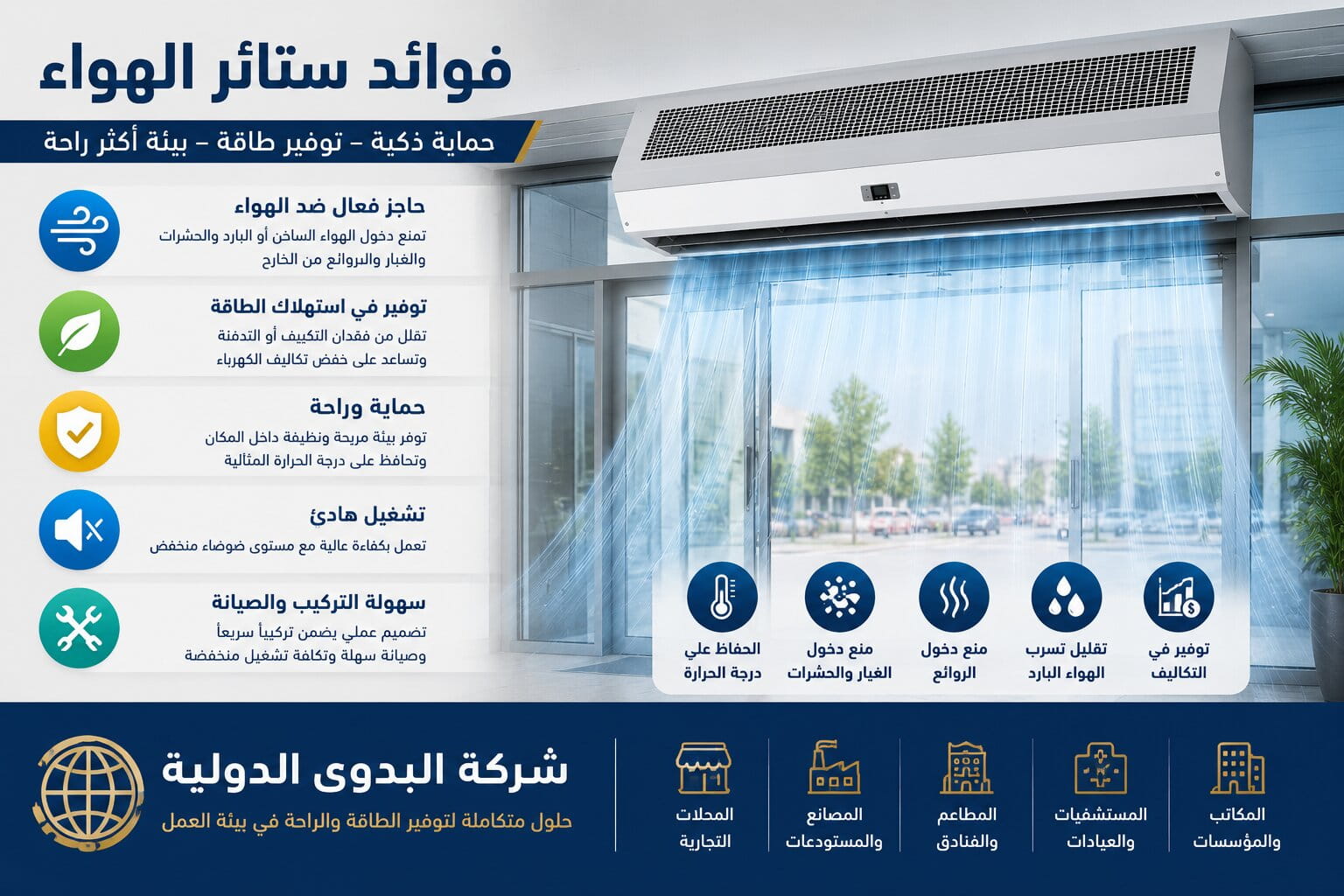 فوائد ستائر الهواء